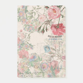 French Ephemera Rose Passionflower Post-it Notes