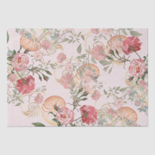French Ephemera Rose Passionflower Tissue Paper