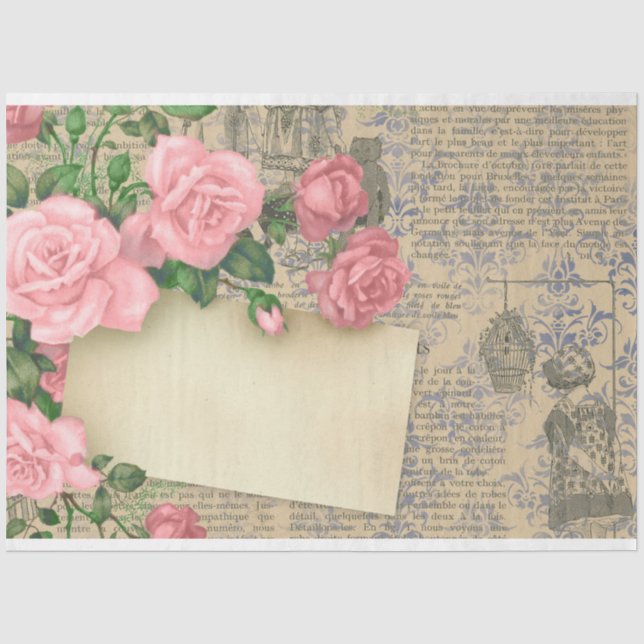 French Ephemera Tissue Paper (Front)