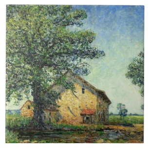 French Farm at La Petite Mare (by Francis Picabia) Ceramic Tile