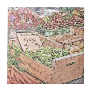 French Farmers Market Tile