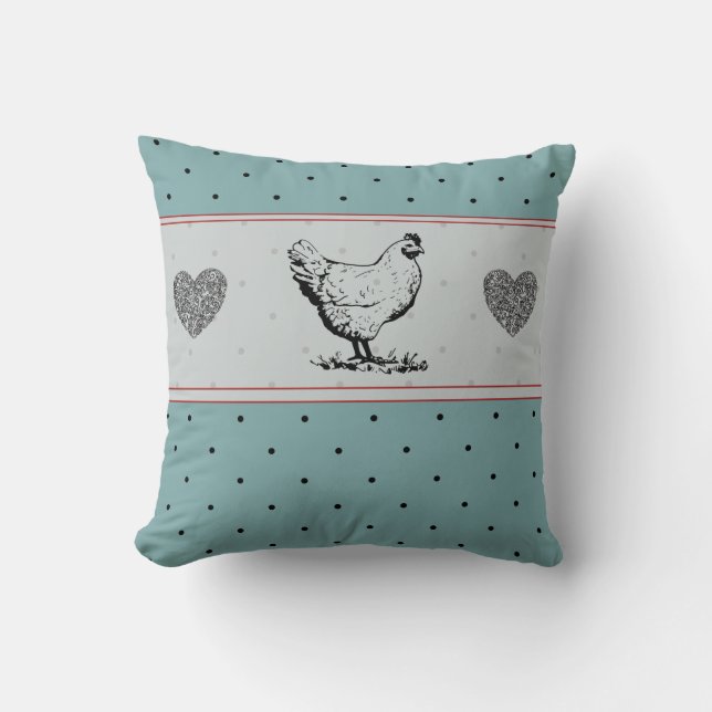 French Farmhouse vintage chicken   Cushion (Front)