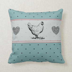 French Farmhouse vintage chicken   Cushion