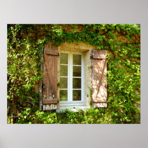 French Farmhouse Window & Shutters Poster