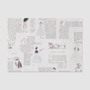 French Fashion Art Deco Couture Vintage Tissue Paper