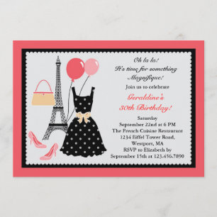 French Fashion Birthday Invitation