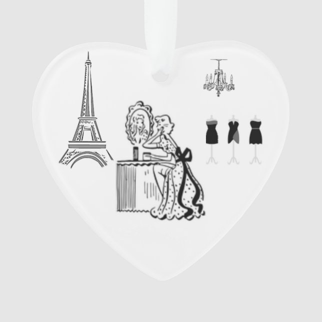 French Fashion Paris Theme Ornament Decoration (Front)