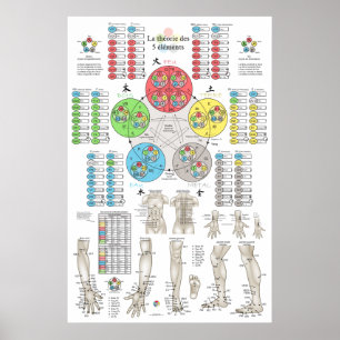 French Five Elements Acupuncture Poster