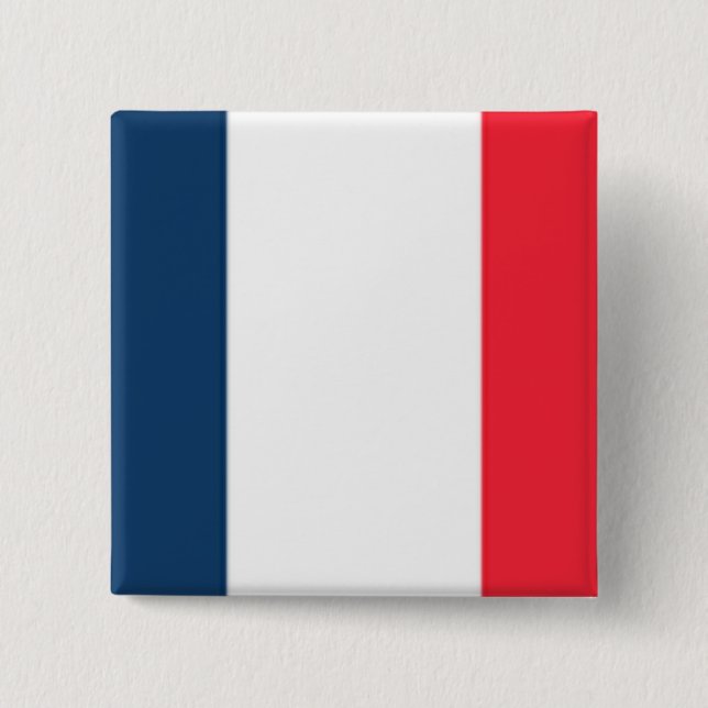 French Flag 15 Cm Square Badge (Front)