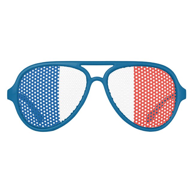 French Flag Aviator Sunglasses (Front)