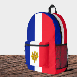French Flag Backpack, emblem & France Bag, Printed Backpack