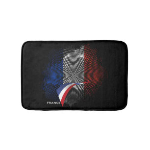 French flag bath mat
