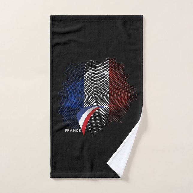 French flag bath towel set (Hand Towel)