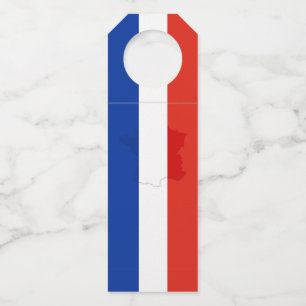 French flag bottle tag