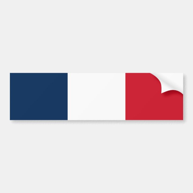 French Flag Bumper Sticker (Front)