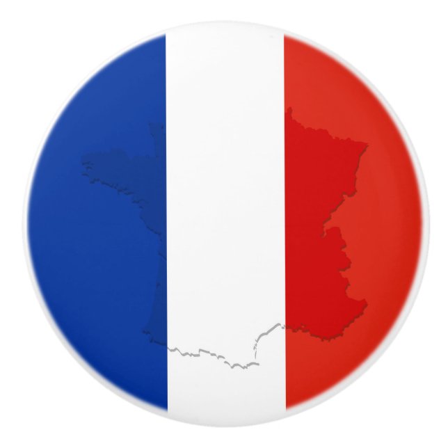 French flag ceramic knob (Front)