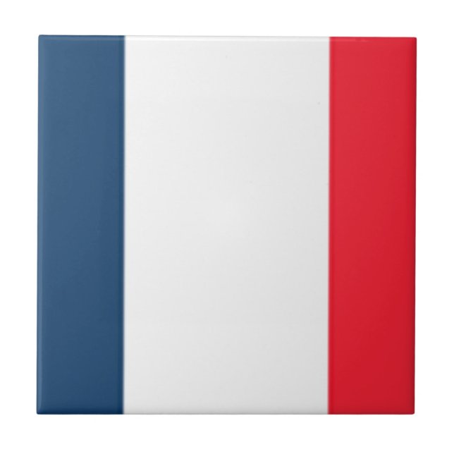 French Flag Ceramic Tile (Front)