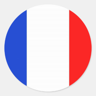 French Flag Classic Round Sticker