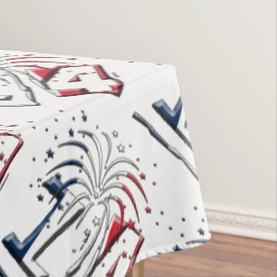 French Flag Colours Number 14, Bastille Day Tablecloth