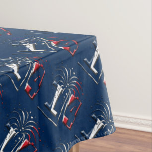 French Flag Colours Number 14, Bastille Day Tablecloth