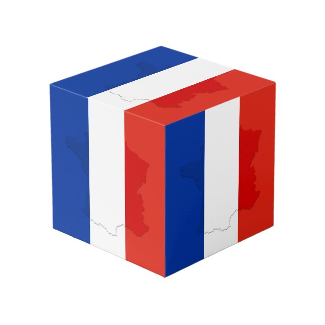 French flag cube (Front Angled)