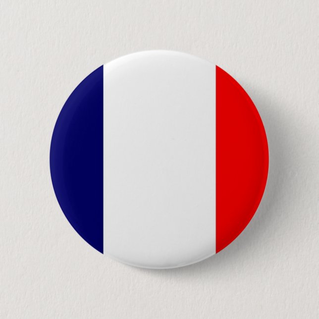 French Flag Design - OUI ! 6 Cm Round Badge (Front)