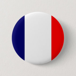 French Flag Design - OUI ! 6 Cm Round Badge