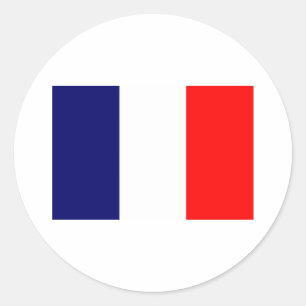 French Flag Design - OUI ! Classic Round Sticker