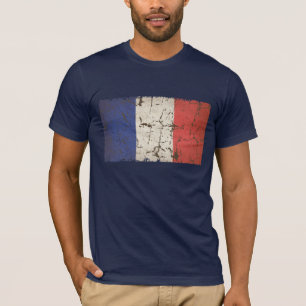 French Flag Distressed T-Shirt