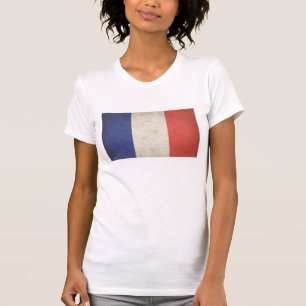 French Flag Distressed T-Shirt