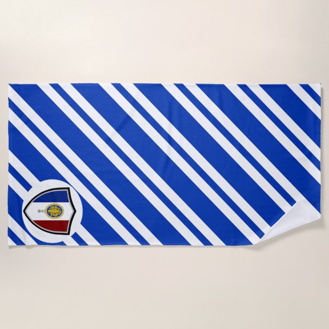 French flag-emblem beach towel (Front)