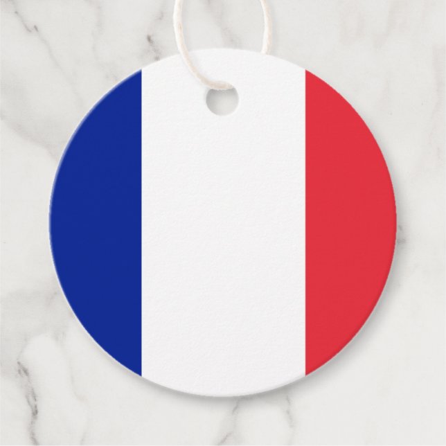 French Flag Favour Tags (Front)