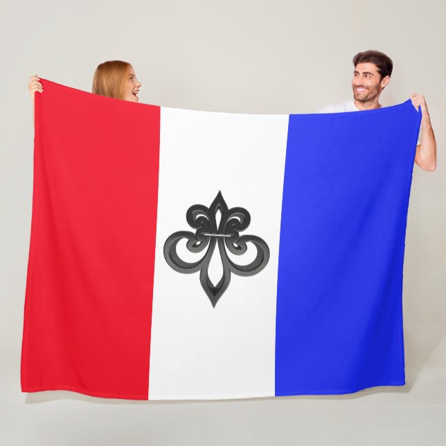 French flag fleece blanket (In Situ)
