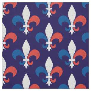 French Flag Fleur de Lys Fabric