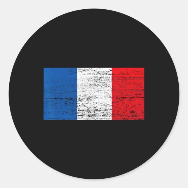 French Flag France Flag Viva La France  Classic Round Sticker (Front)
