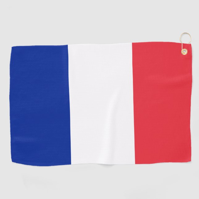 French Flag & France golf /sports Golf Paris Golf Towel (Horizontal)