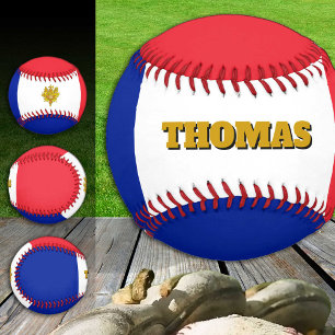 French Flag, France, Monogram / Baseball Balls
