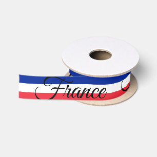 French Flag & France travel, holiday / sports  Satin Ribbon