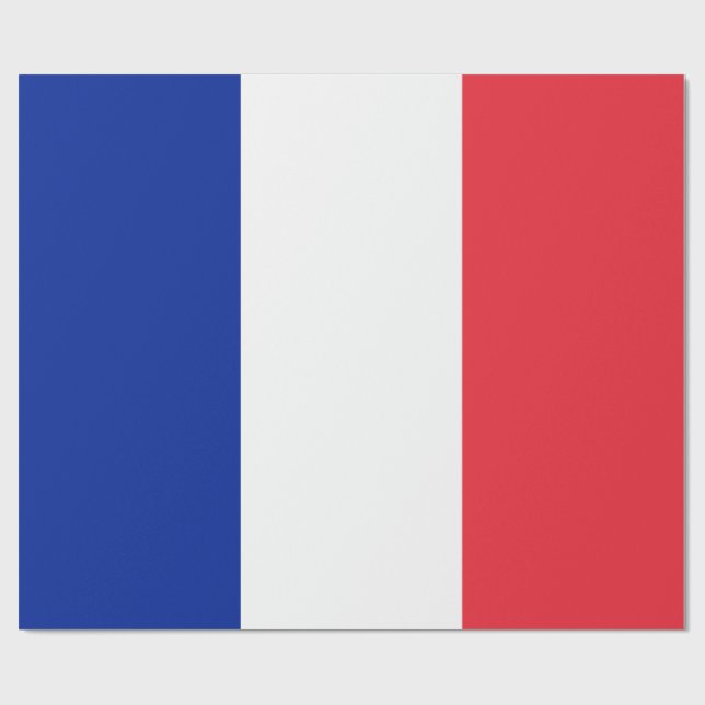 French Flag (France) Wrapping Paper (Flat)