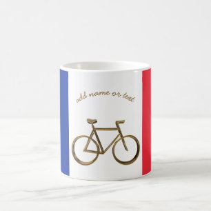 French Flag Golden Bike Bicycle Cycling Cyclist Coffee Mug