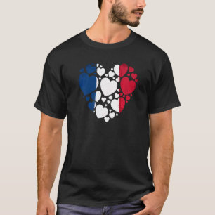 French Flag Heart Idea For Kids & France Flag Heri T-Shirt
