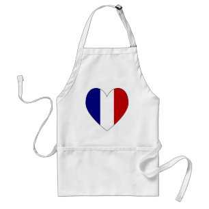 French Flag Heart Valentine 1 Standard Apron