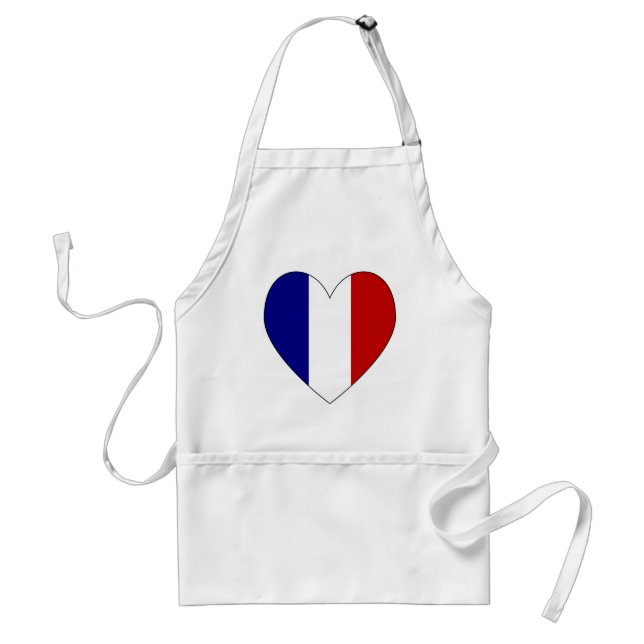 French Flag Heart Valentine 1 Standard Apron (Front)