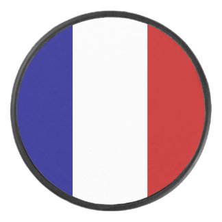 French Flag Hockey Puck