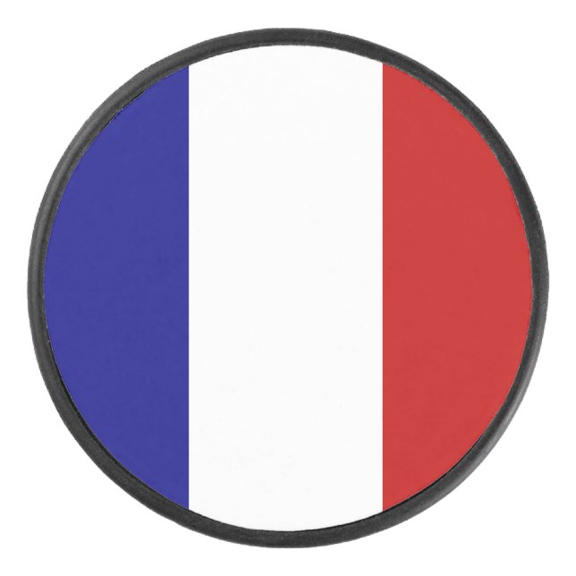 French Flag  Hockey Puck (Front)