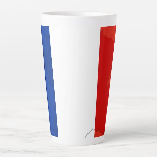 French flag latte mug (Front)