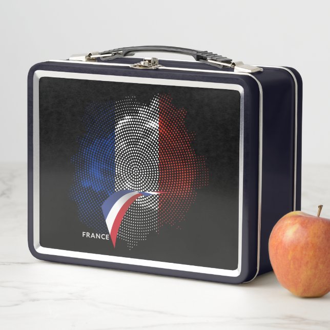 French flag metal lunch box (In Situ)