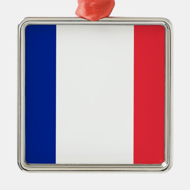 French Flag Metal Tree Decoration (Front)