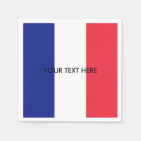 French flag of France custom party napkins