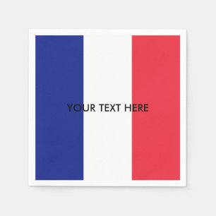 French flag of France custom party napkins